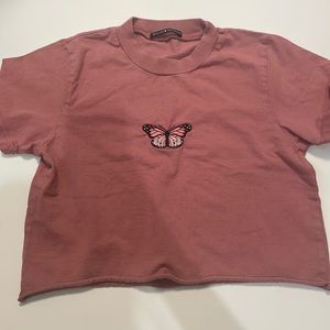 Brandy Melville butterfly crop top